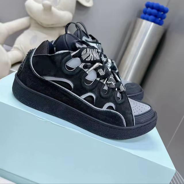 Lanvine Luxury Designer Lace-Up Sporty Fashion Trend Breathable Mesh Lining Casual Walking Shoes for Men Women - Image 4