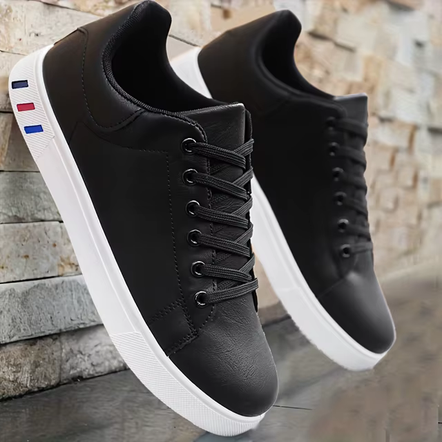 2025 CrossBorder Board ShoesFor Men Mesh Comfortable and Lightweight Leather Shoes Color Blocked Simple and Low Cut Sports Shoes - Image 2