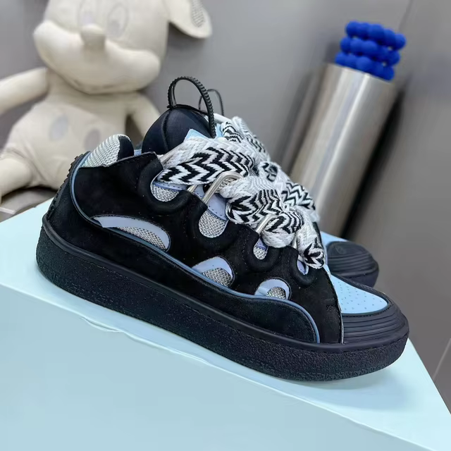 Lanvine Luxury Designer Lace-Up Sporty Fashion Trend Breathable Mesh Lining Casual Walking Shoes for Men Women - Image 5