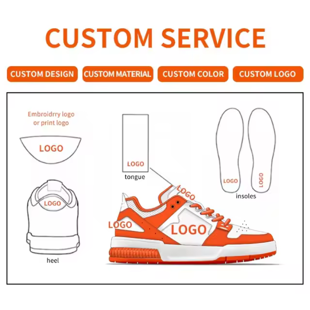 2025 Men's Zapatillas Casual Shoes Fashion Leather Sneakers Breathable High Quality Designer Custom LOGO Chunky Shoes for Men - Image 5