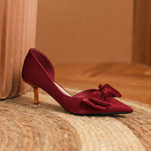 Xiuhe High Heel Women's Pumps Custom Wedding Shoes From Factory Stiletto Heel Pointed Shoes Not Tired Foot Bride Shoes - Image 6